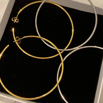 Celi extremely minimalist hip hop wind European and American hoop large cirque round exaggerated kendall hidemi earrings