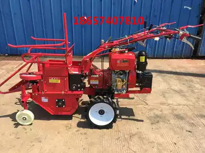 Small diesel corn harvester with live start can crush straw with high efficiency, ready-to-use, fuel-saving and labor-saving
