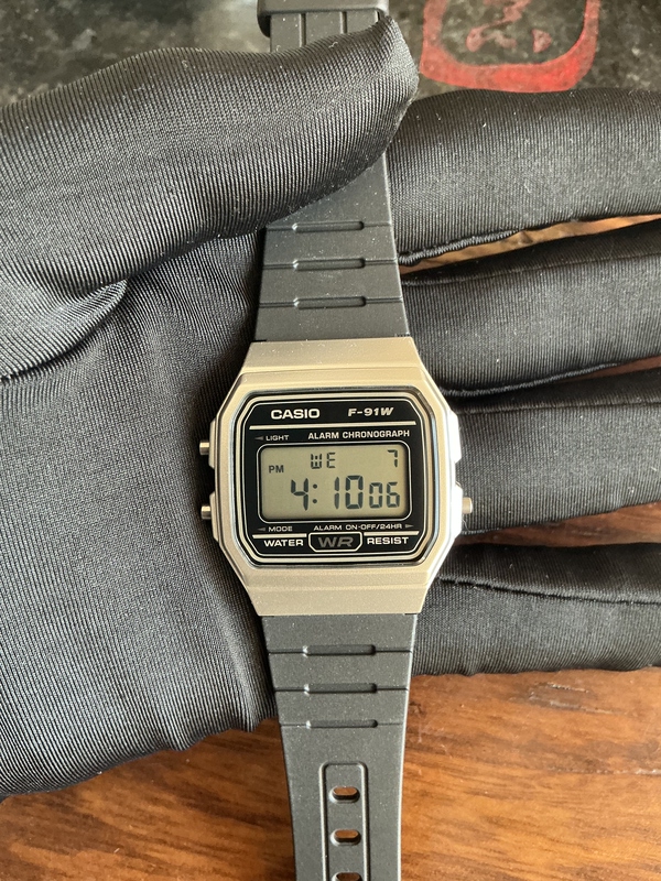 Genuine Casio Watch for Men and Women, Small Square Official Authentic Retro Student Digital Watch F-91Wm-7A