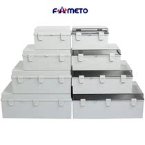 Farmeatou Outdoor MT Plastic Buckle Hinge Waterproof Case PC Flame Retardant Control Box Double Door Distribution Box Electric Box