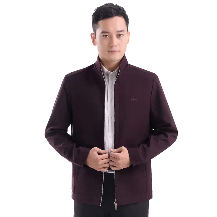 Mùa xuân và mùa thu trung niên áo khoác nam cha mặc áo khoác nam trung niên mùa xuân và mùa thu kích thước lớn áo khoác nam giản dị áo khoác bomber