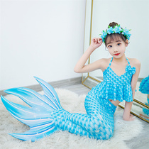 Girl mermaid tail dress childrens swimsuit split mermaid princess bikini middle boy swimming suit summer