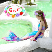 Girls mermaid swimsuit split children mermaid tail swim set girls middle school children swimming