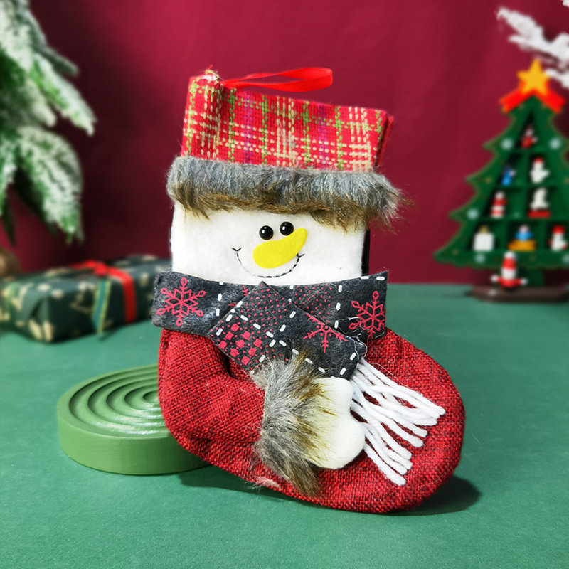 Christmas gift bag Christmas Eve cloth bag size Christmas Sox Socks Kindergarten Adornment Gift Bags Pendant Children Gift