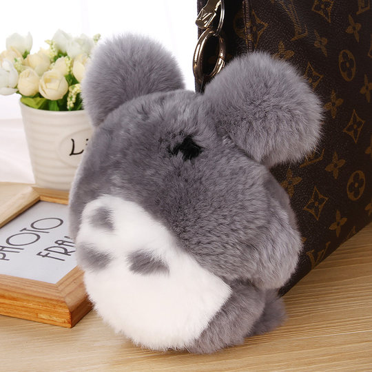 Totoro Korean cute plush bag car key pendant school bag keychain female key chain key ring female model