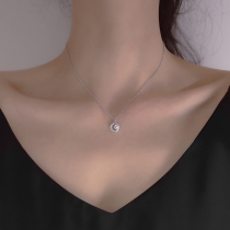 Moon zircon necklace female choker ins simple tide Net red niche design feel cold wind 2021 New