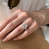 New Chinese style explosive pigeon egg imitation zircon ring for women