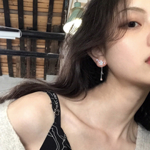925 Silver Sakura Earrings Female Fairy Temperament Tassel Simple Earring Small Design Sense Korean hipster Flowers