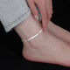 ຖົງຕີນເງິນ 925 sterling pearl breaking silver anklet for women 2023 new trendy Korean version simple and high-end silver anklet for girls