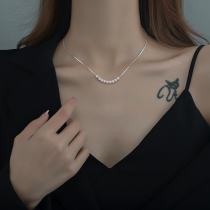 925 sterling silver pearl necklace light luxury niche design feel cold wind sweater chain 2021 new female choker