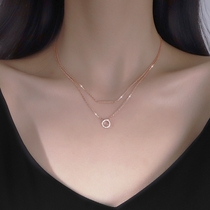 925 sterling silver double necklace female light luxury niche design sense 2021 new female ins cold wind choker