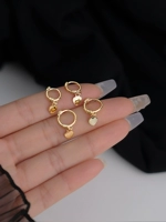 Золотые серьги для влюбленных, 6mm