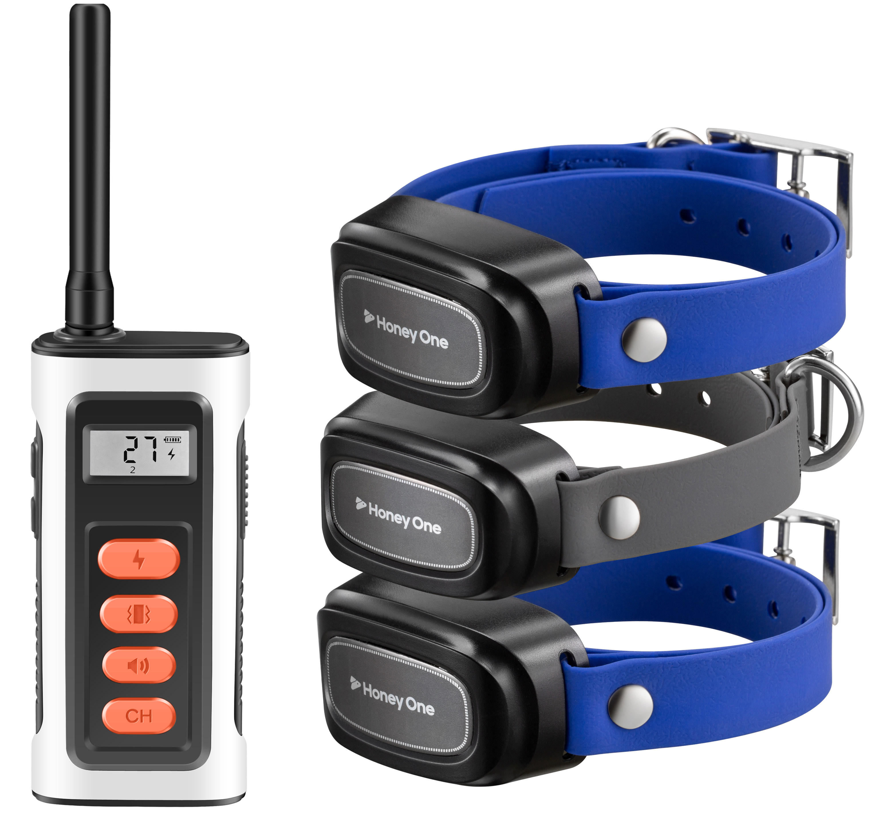 2021 New 1000 meter training dog remote control bark anti - dog call anti - pocket three dogs selection