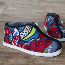 Fashion antique thousand layer bottom non-slip student shoes winter thick plus velvet warm cotton cotton shoes womens shoes