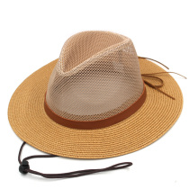 Hat male spring and summer outdoor leisure travel cap cover mesh breathable young and middle-aged hat big eaves sunscreen fishing cap