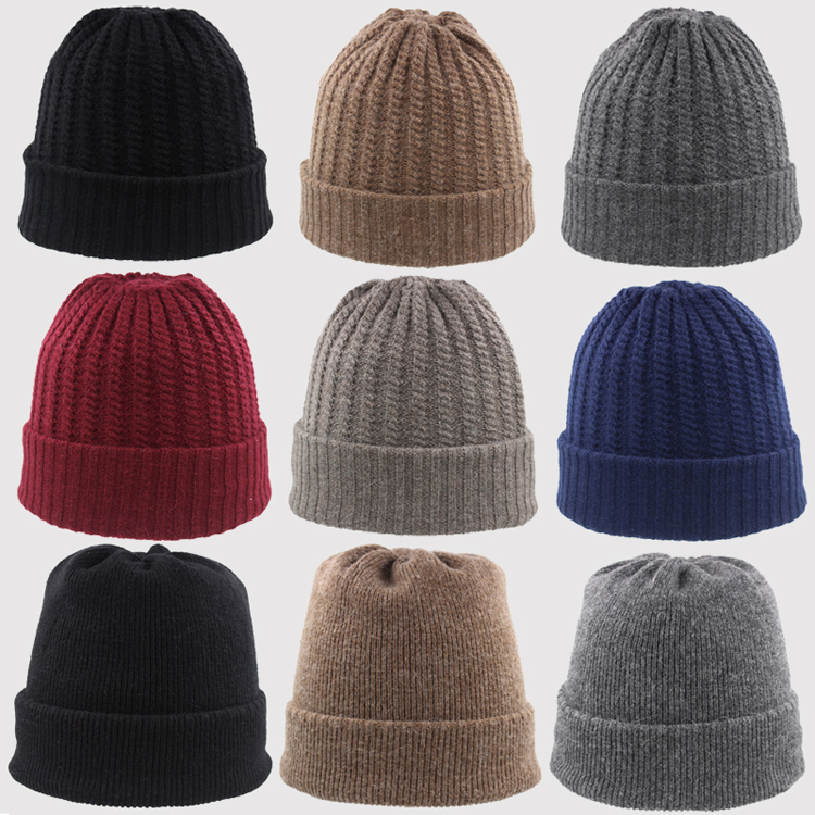 Hair Line Cap Autumn winter Men's and women's headcaps Double face can wear double layer Korean version Tide Knit Cap Warm Hat Lovers Hat