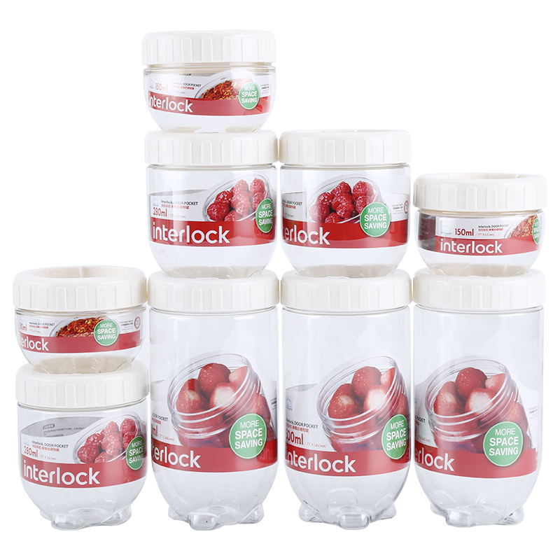 Lock & Lock Stacker Storage Tank Refrigerator Preservation Box Side Door Plastic Sealed Can Milk Powder Box Dry Food Box