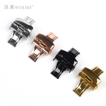 Double-press butterfly buckle automatic pop-off strap buckle stainless steel watch belt buckle watch accessories