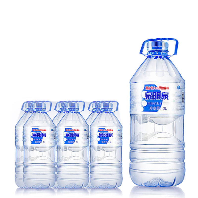 Quanyang Quan Natural Mineral Water 3L* 6 Barrels of Whole Weak Base Case Bottle Northeast Long White Mountain Flagship Store Big Promotion Package Family