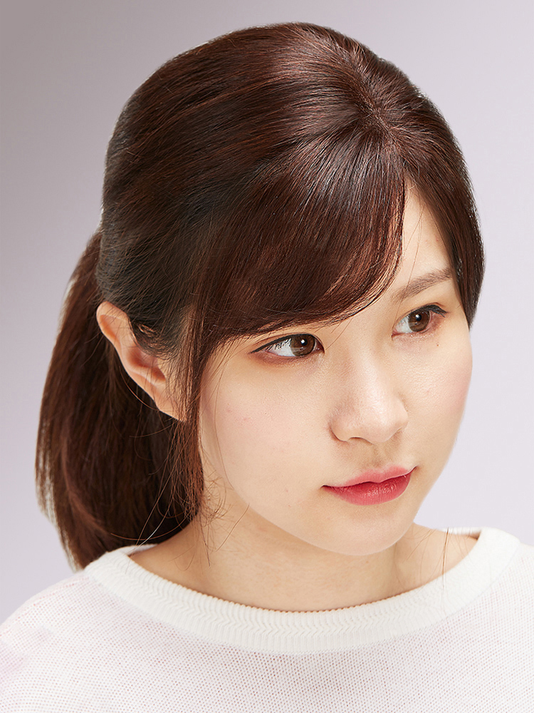 Top hair patch Female wig cover white hair Partial hair scarcity Cover real hair Long hair without trace Air bangs