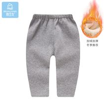 Bean Dragon Baby pants winter thickened warm corduroy men and women baby velvet wear cotton pants children autumn and winter