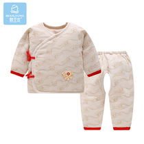 Han Bean Dragon Baby Autumn Winter Suit Newborn Baby Pure Cotton Thickened Warm Clothes Men and women Childrens cotton clothes 0-1 years old