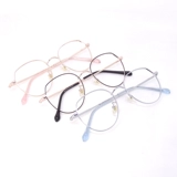 Ретро круглые коробки очки женская миопия рамка анти -мыл.