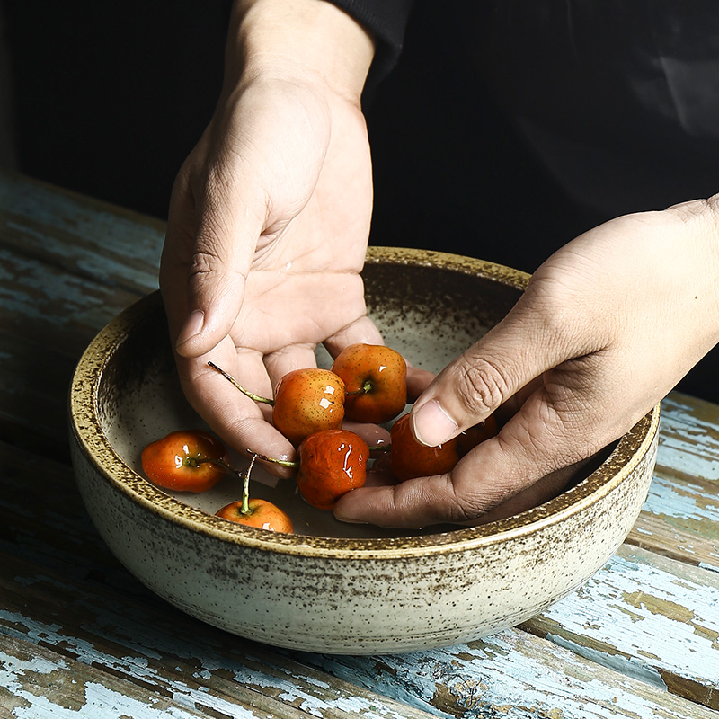 Japanese Chinese tableware large rainbow such as bowl bowl ceramic salad bowl bowl of household food bowl of soup bowl move