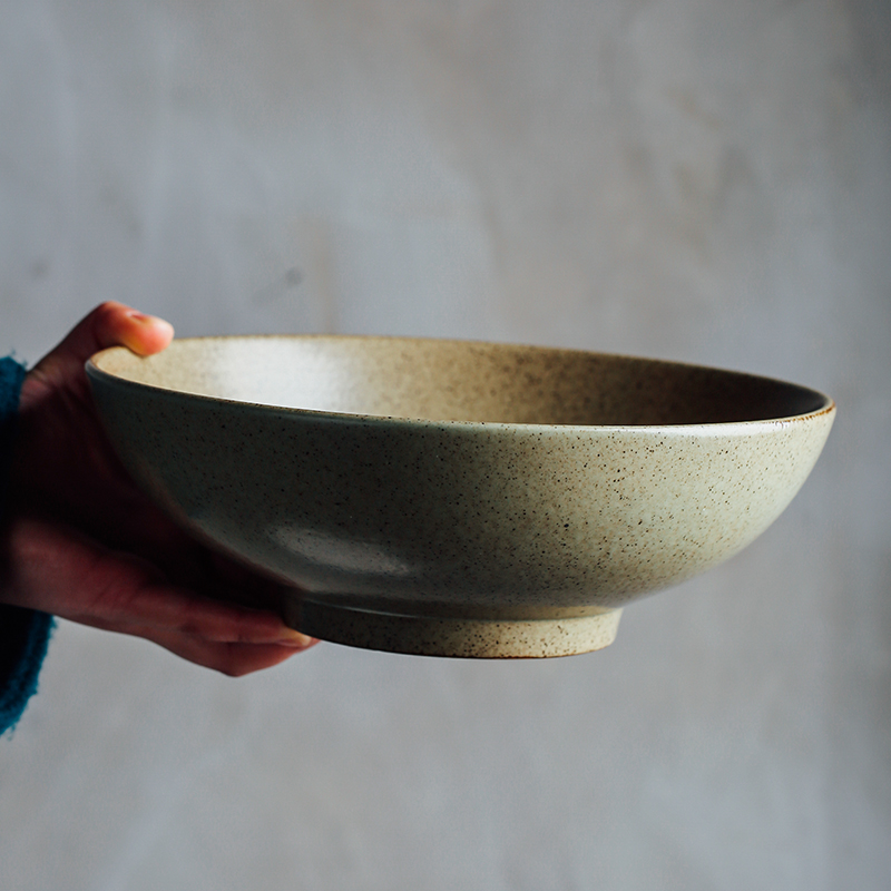 Large ceramic bowl of beef soup bowl pull rainbow such use salad bowl Japanese - style tableware mercifully rainbow such use creative household soup basin