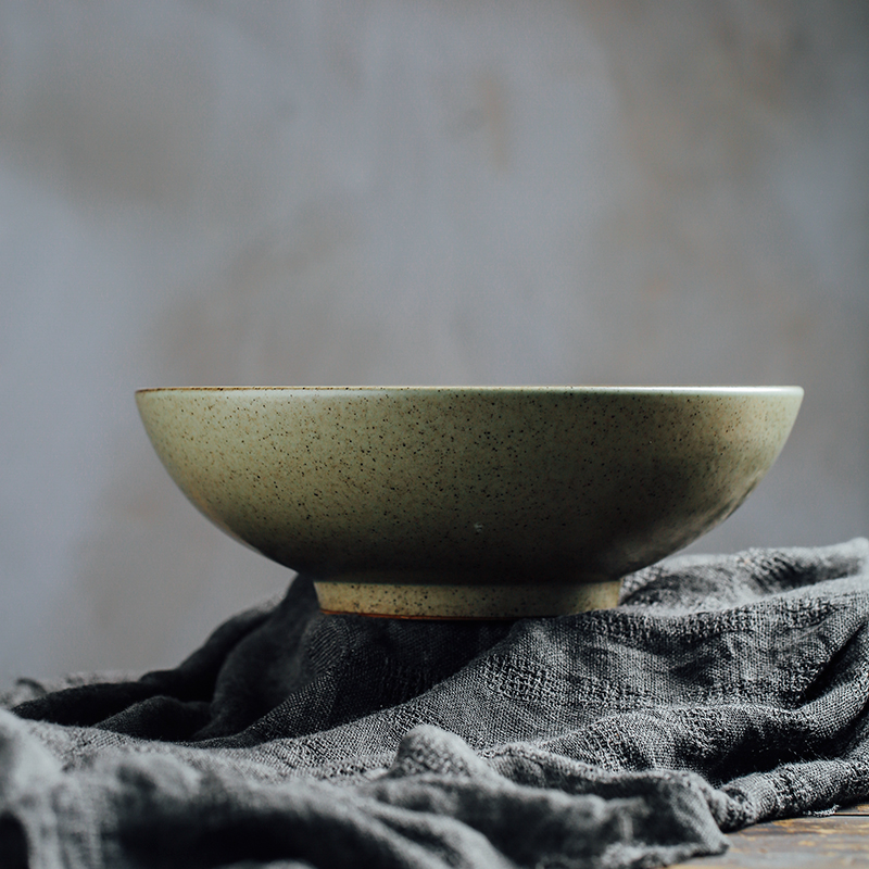 Large ceramic bowl of beef soup bowl pull rainbow such use salad bowl Japanese - style tableware mercifully rainbow such use creative household soup basin