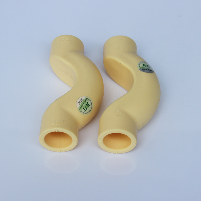 Shanghai Tianli Yellow Antibacterial Pipe PPR Cold and Hot Pipe over the bridge bend and bend Town installation
