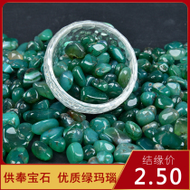 Supplies for Buddha: Seven Gem Green Agate Gemstone Buddha Statue Stupa Treasure Vase Tibetan Offering Manza Plate 1 Liang