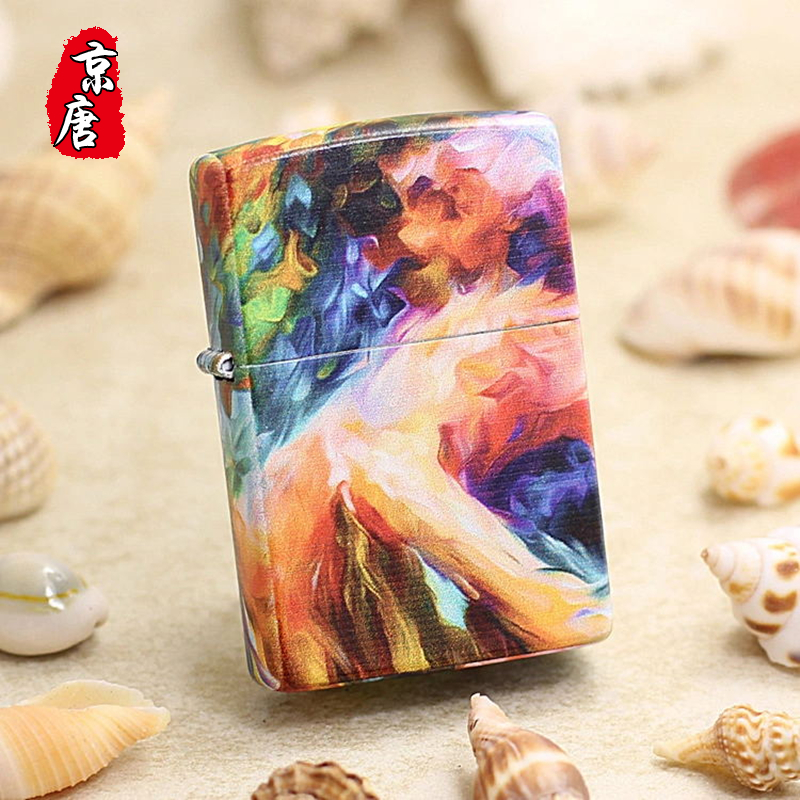 The original imported zippo lighter edition graffiti printed sea posture personality trend creativity