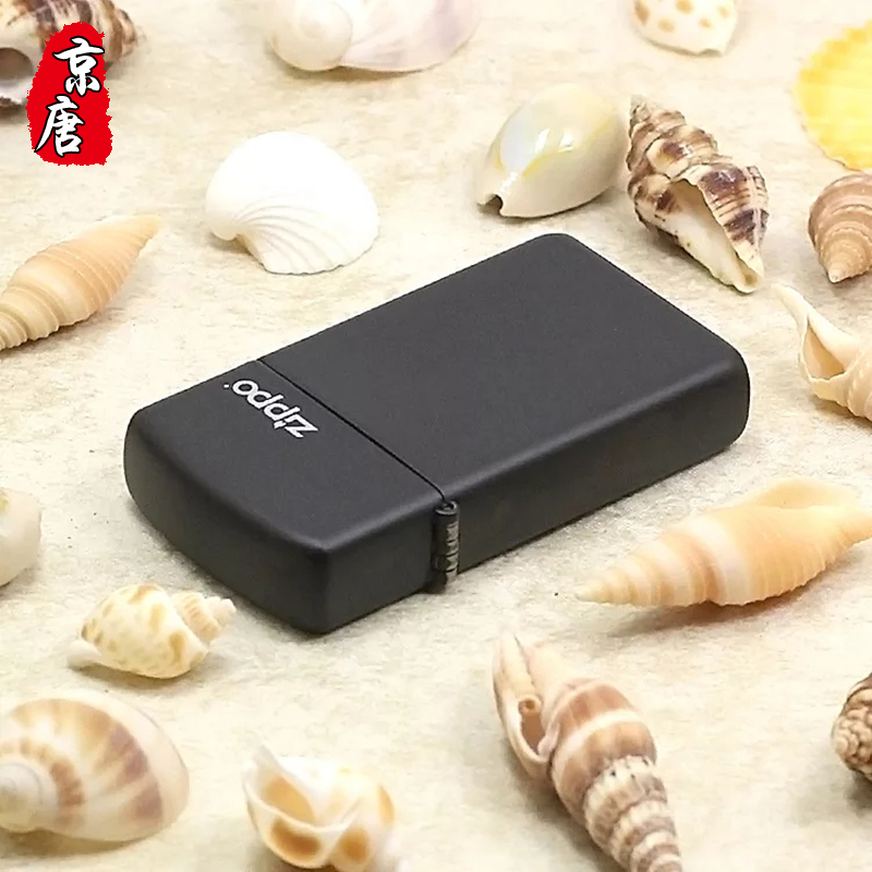 US imported ZIPPO ladies lighter 1618ZBL fiber light riding narrow version black matte paint men and women