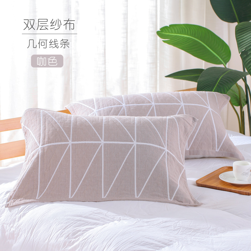 Gối khăn cặp gối bông khăn cặp gối bông khăn đôi mẫu đơn giản Bắc Âu gối vải khăn cặp - Khăn gối vỏ gối đẹp