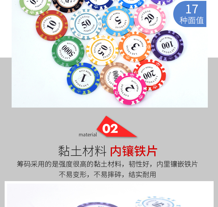 Texas Holdem Poker Chips Baccarat Mahjong Chips Thẻ nhựa Cờ vua Phòng đặc biệt dày 14g Tùy chỉnh - Các lớp học Mạt chược / Cờ vua / giáo dục bán bộ cờ vua