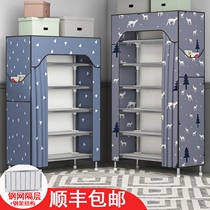 Shoe rack Simple shoe cabinet Household door indoor good-looking multi-layer dustproof economical dormitory shoe rack storage artifact