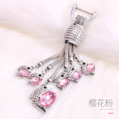 Apply to BMW BMW car Audi key chain drilling crystal car keys accessories