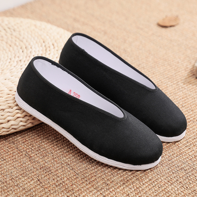 Old Beijing Cloth Shoes for Men Flagship Store Official Thousand-Layer Sole Cloth Shoes Men's Rubber Sole Round Mouth Kung Fu Slip-On Shoes for Elderly Men Old Beijing Cloth Shoes for Men Flagship Store Official Thousand-Layer Sole Cloth Shoes Men's Rubber Sole Round Mouth Kung Fu Slip-On Shoes for Elderly Men