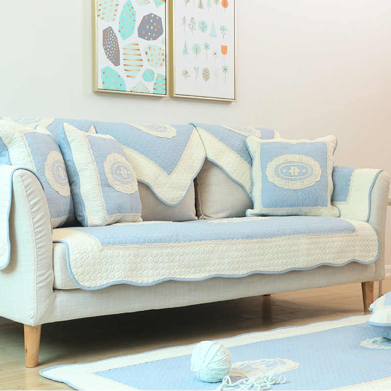 Sofa cushion cotton four seasons universal fabric household cushion modern minimalist sofa cover non-slip sofa backrest towel cover