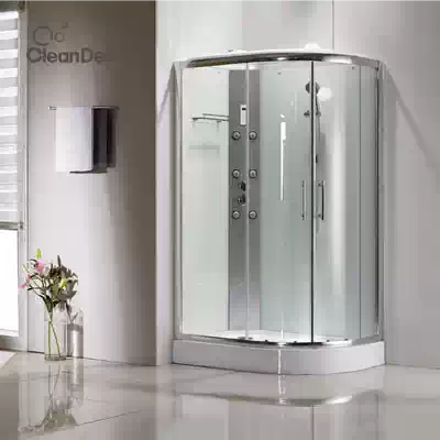 Conlida bathroom dressing room overall shower room bath room arc fan-shaped tempered glass bathtub steam room