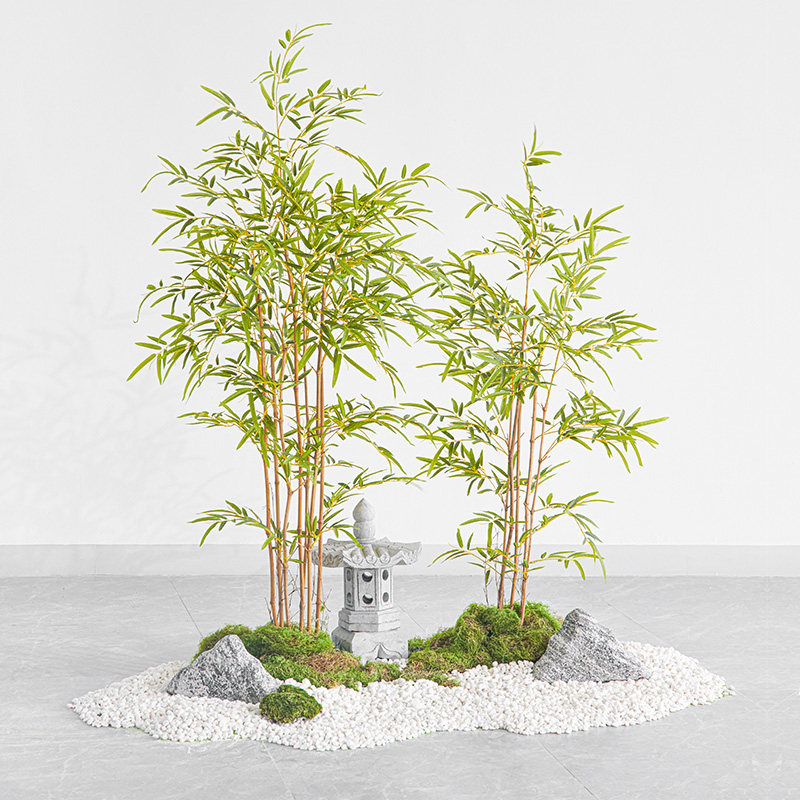 Simulation Bamboo Indoor Decoration Fake Bamboo Partition Screen Retaining Wall Construction Outdoor Decoration Bamboo Potted Plant Encryption Green Plant-Taobao