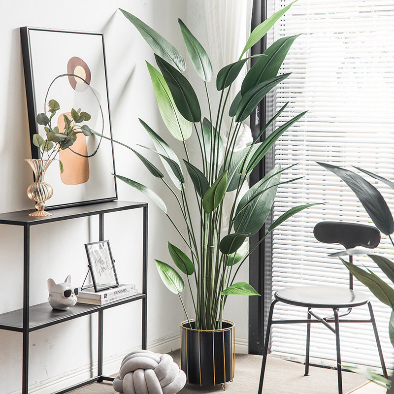 Simulation green plant Beauty Banana Large Nordic Brigade Banana Living Room Floor Potted Indoor Ins Wind Fake Flower Decoration Tree-Taobao