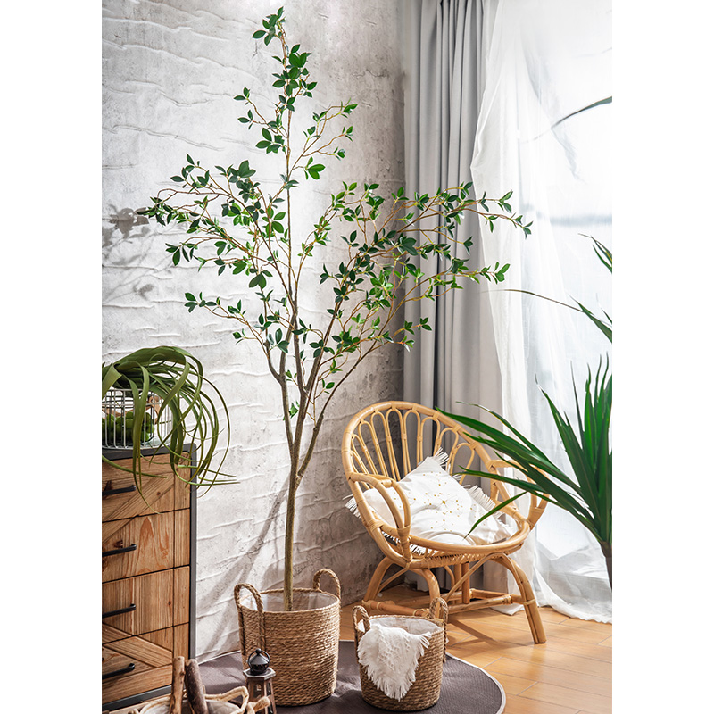 Nordic Ins Wind Emulation Plant Decoration Floor Large Fake Green Plant Indoor Living Room Potted Plant Pendulum tree mesh Red