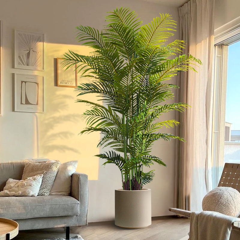 Simulation green planting loose tail sunflower floor potted plant indoor large bionic plant swaying piece living room light and luxurious decoration flower fake tree-Taobao