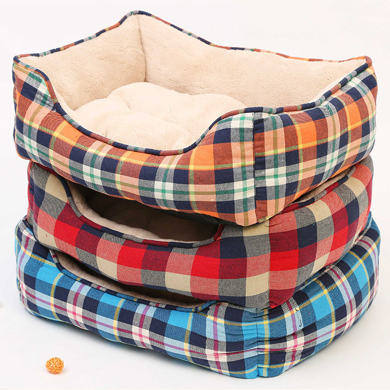 College Style Son Teddy Spring Autumn Dog Nest Resistant to Bears Bombo Meghi Doll Coral Suede Pet Cat Nest