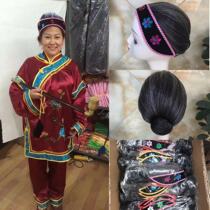 Drama supplies Matchmaker headgear Yangge headdress Old lady wig Folk performance prop set Special offer