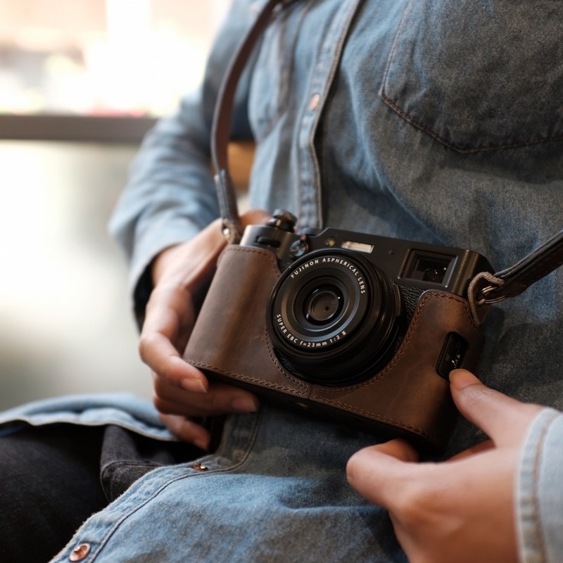 JX original Fuji X100V camera case X100F camera bag accessories protective case leather case retro leather base