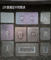 Toilet bathroom wall-mounted adhesive slippers rack back adhesive hanging wall Self-strength rubber student sheet powerful no-mark adhesive buckle