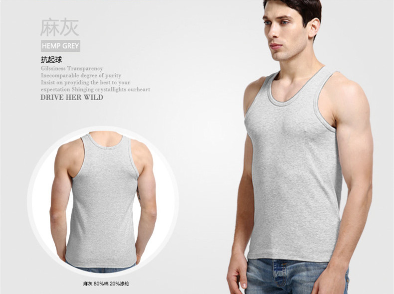 Của nam giới vest nam cotton chặt chẽ mỏng tự trồng rào cản đáy căng thanh niên mồ hôi vest mùa hè